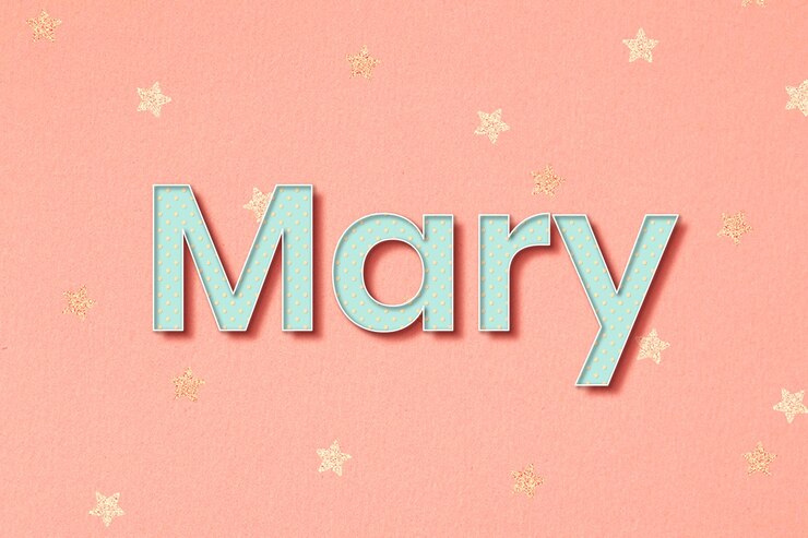 Vector Gratis mary female name typography vector