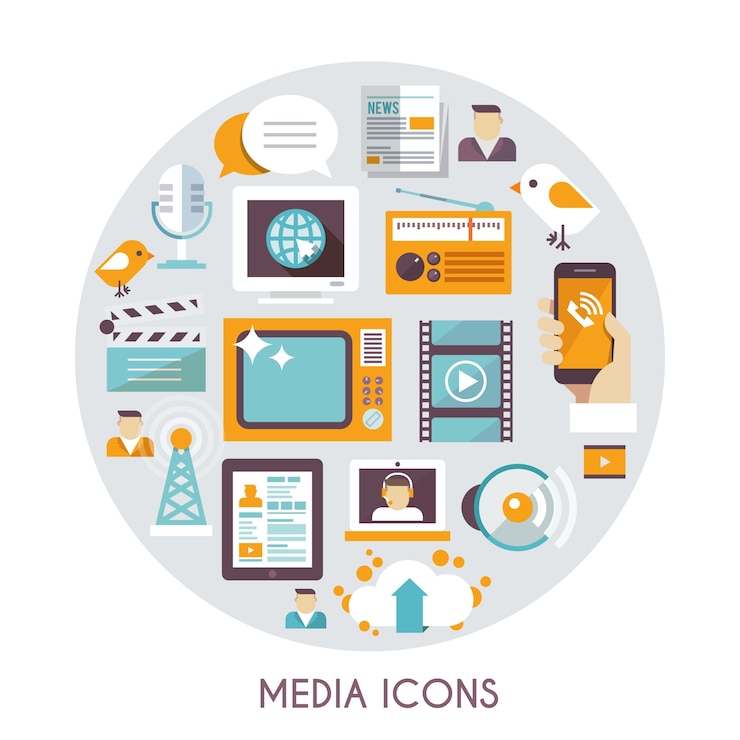 Vector Gratis mass media concept