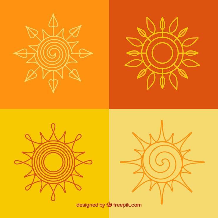 Vector Gratis matahari abstrak