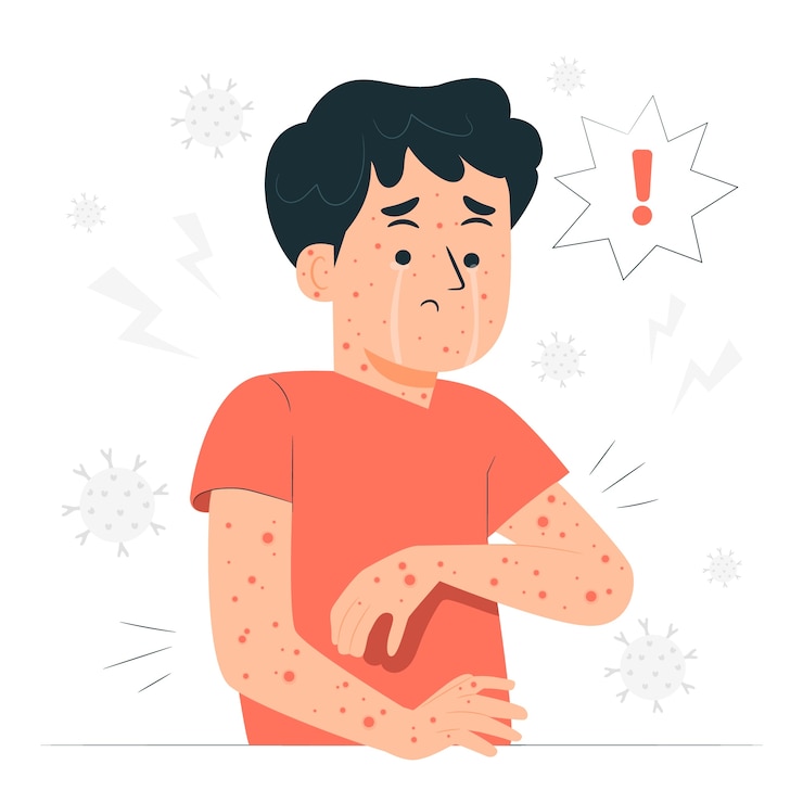 Vector Gratis measles concept illustration