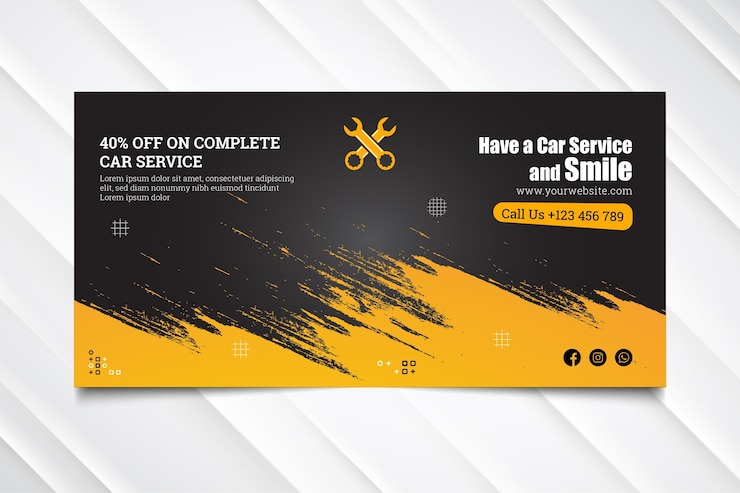 Vector Gratis mechanic hub banner template