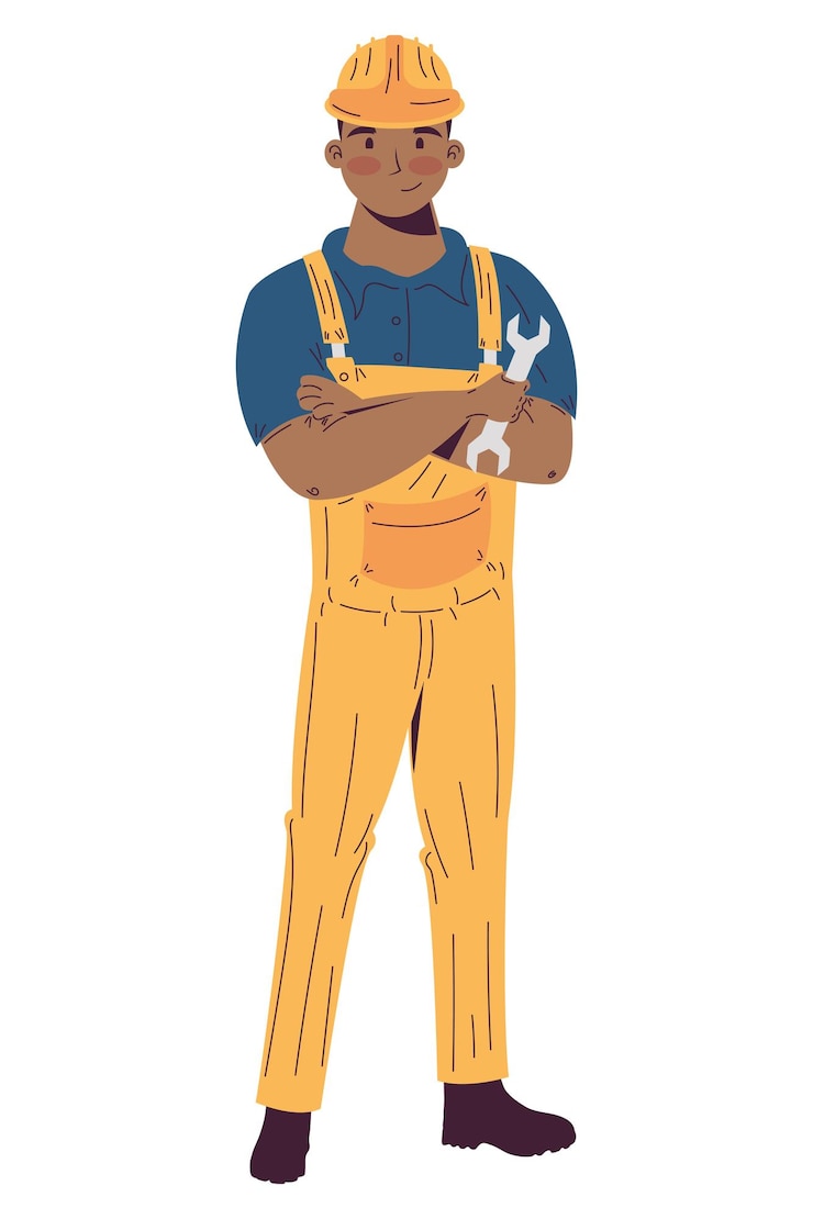 Vector Gratis mechanic male professional worker
