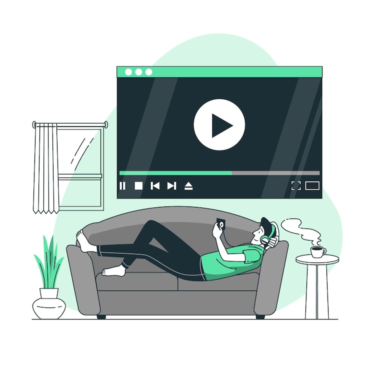 Vector Gratis media player concept illustration