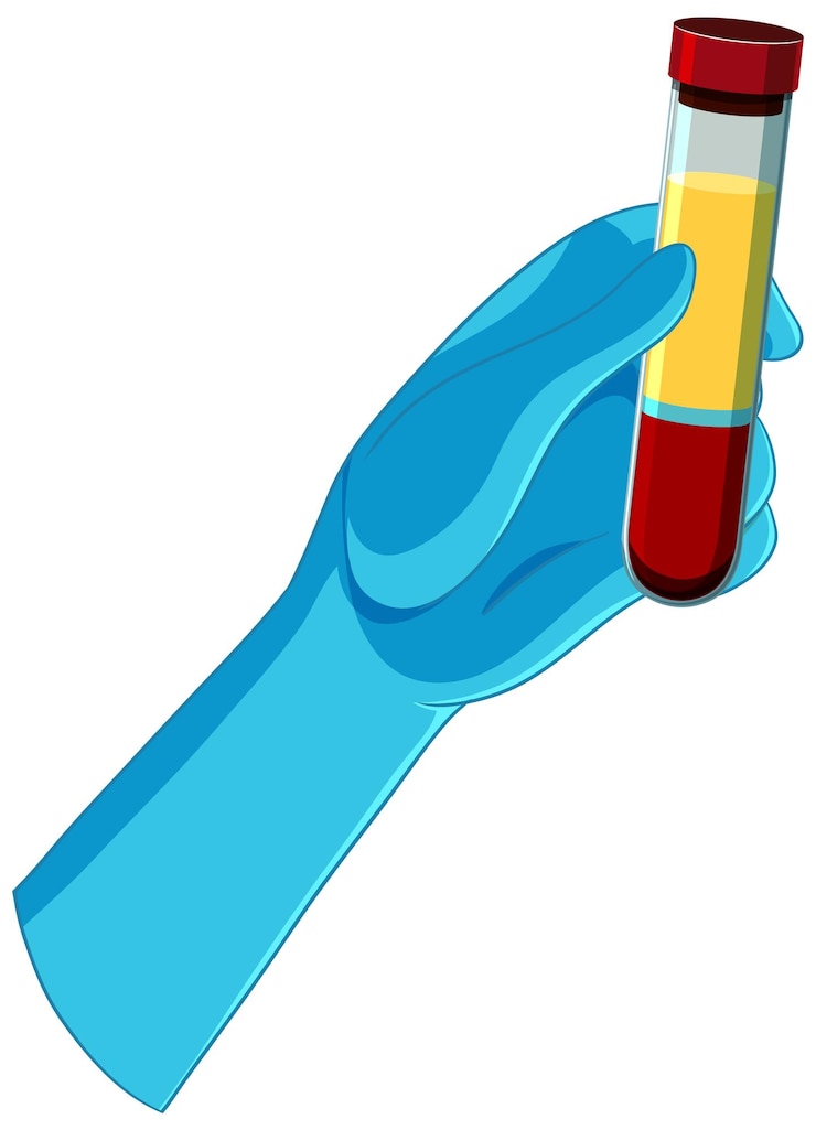 Vector Gratis medical blood sample in test tube