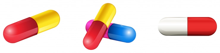 Vector Gratis medical capsules in shell