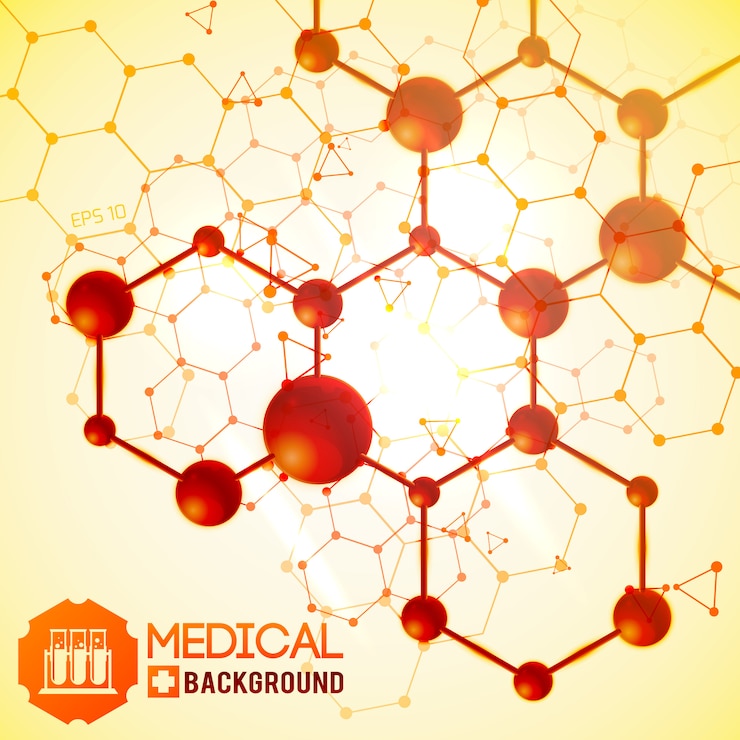 Vector Gratis medical with biology medicine and science symbols realistic illustration