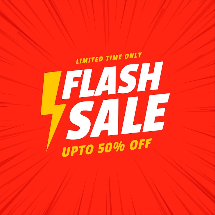 Vector Gratis mega deal flash sale discount background get upto 50 percent off