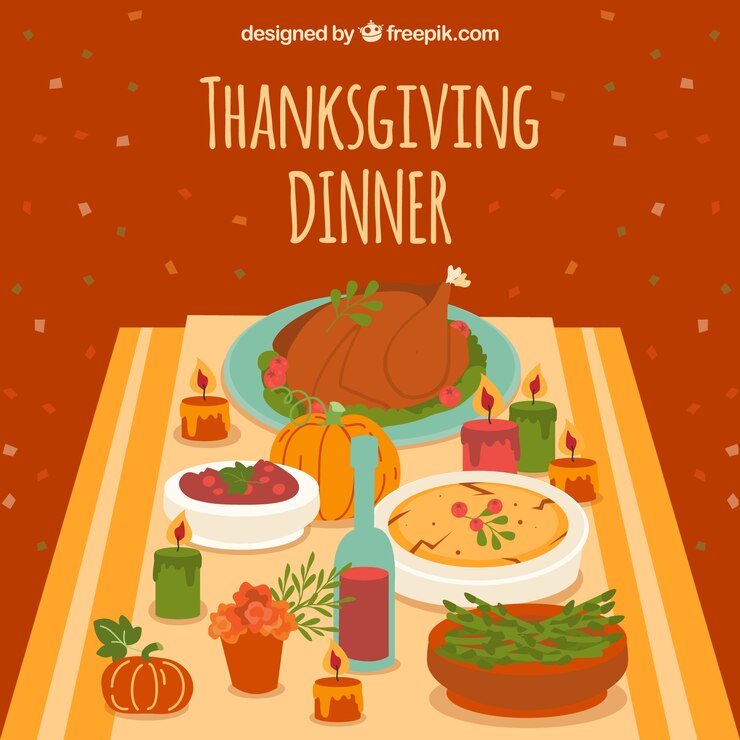 Vector Gratis meja thanksgiving