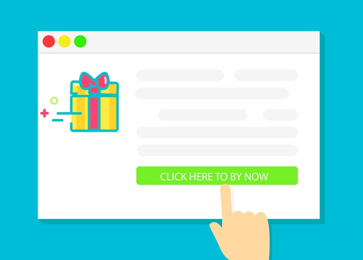Vector Gratis membeli hadiah secara daring