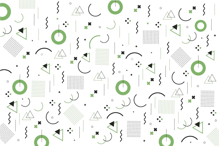 Vector Gratis memphis geometric shapes flat design background