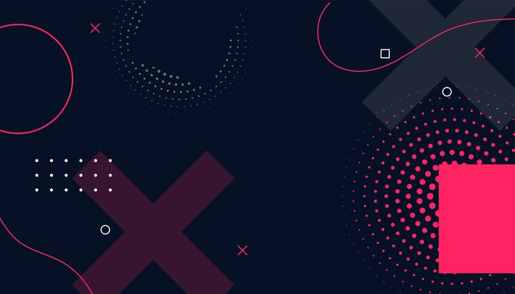Vector Gratis memphis style abstract wallpaper with halftone and geometric element