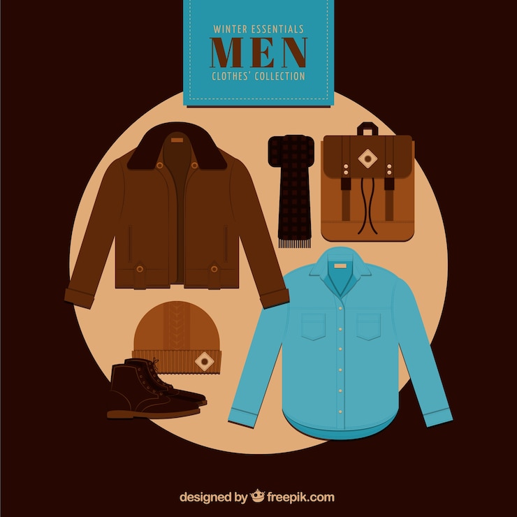 Vector Gratis men winter clothes