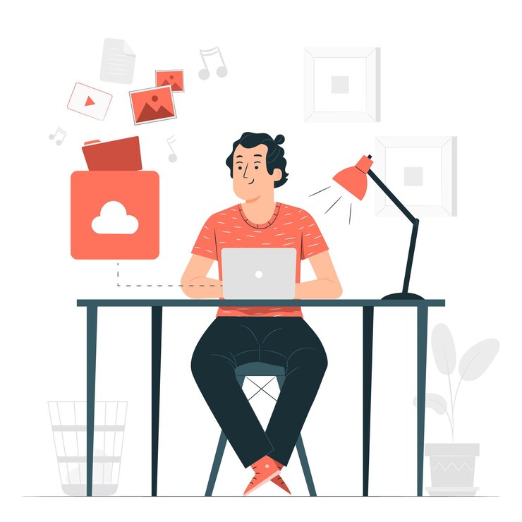 Vector Gratis mengunggah ilustrasi konsep