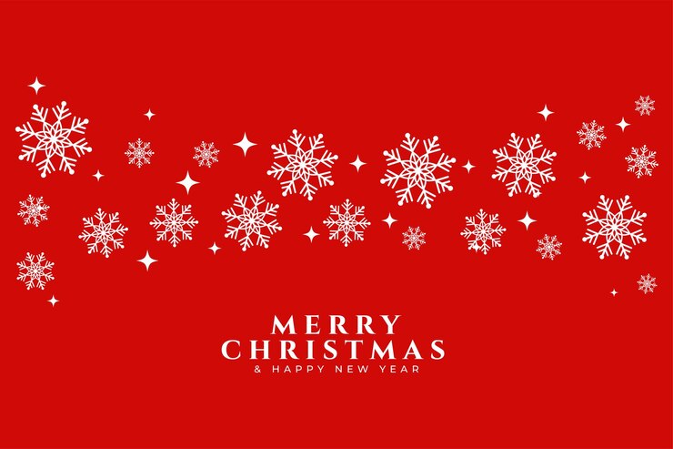 Vector Gratis merry christmas winter season background with snowflake design vector
