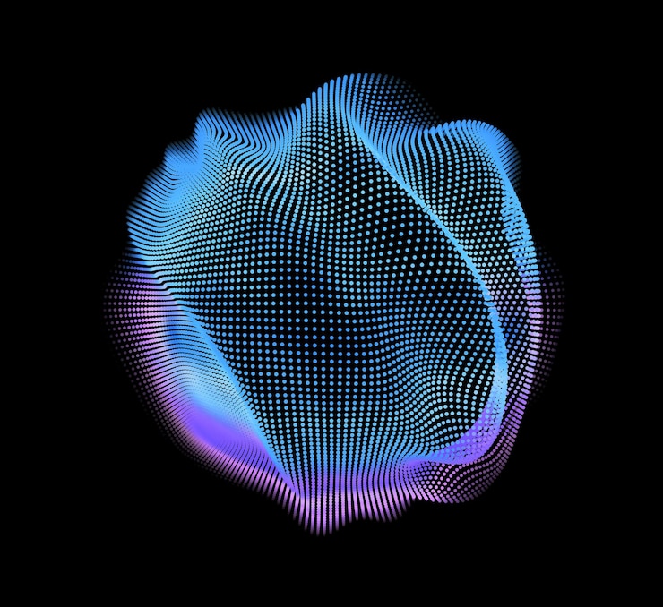 Vector Gratis mesh warna-warni abstrak dengan latar belakang gelap