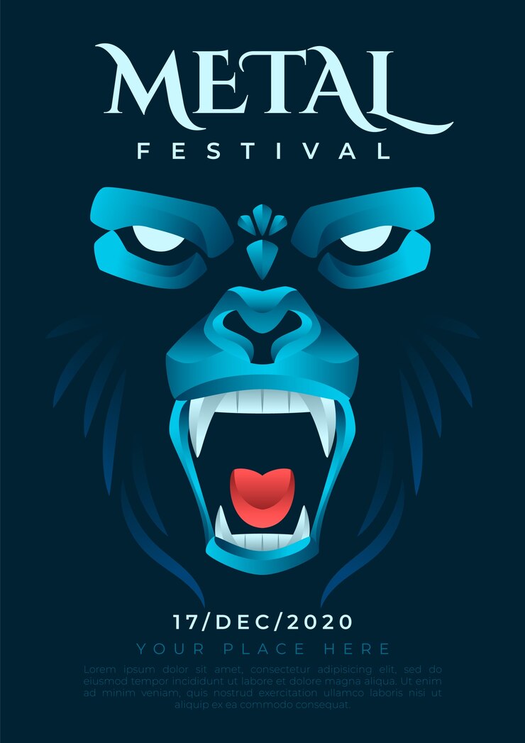 Vector Gratis metal music poster template