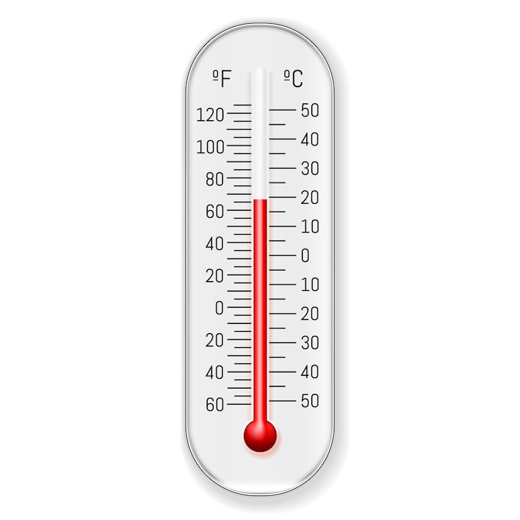 Vector Gratis meteorology thermometer celsius fahrenheit realistic