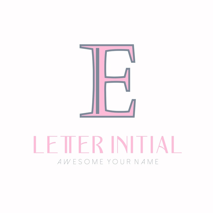 Vector Gratis minimalist letter e initials logo design for personal brand or company