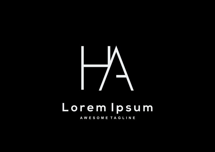Vector Gratis minimalist letter h a logo design