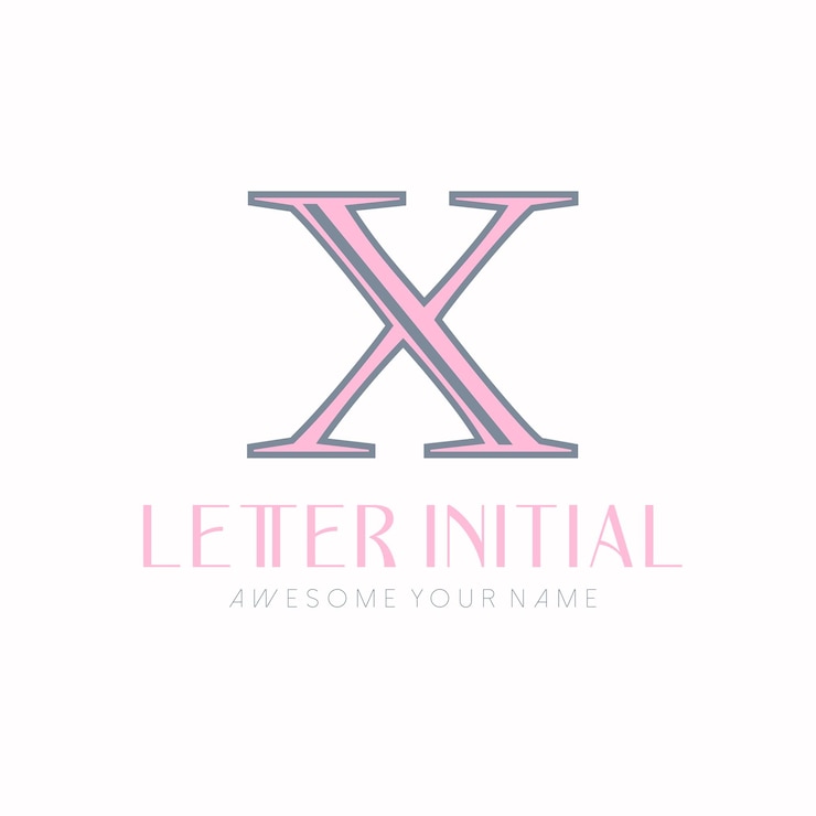 Vector Gratis minimalist letter x initials logo design for personal brand or company