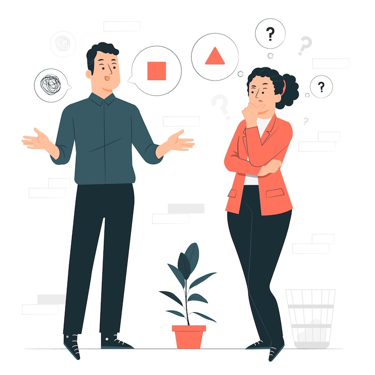 Vector Gratis miscommunication  concept illustration