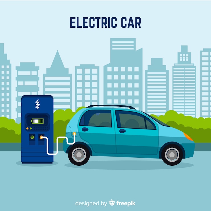 Vector Gratis mobil listrik