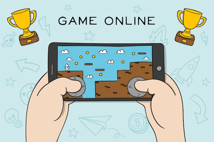 Vector Gratis mobile phone platform video game concept