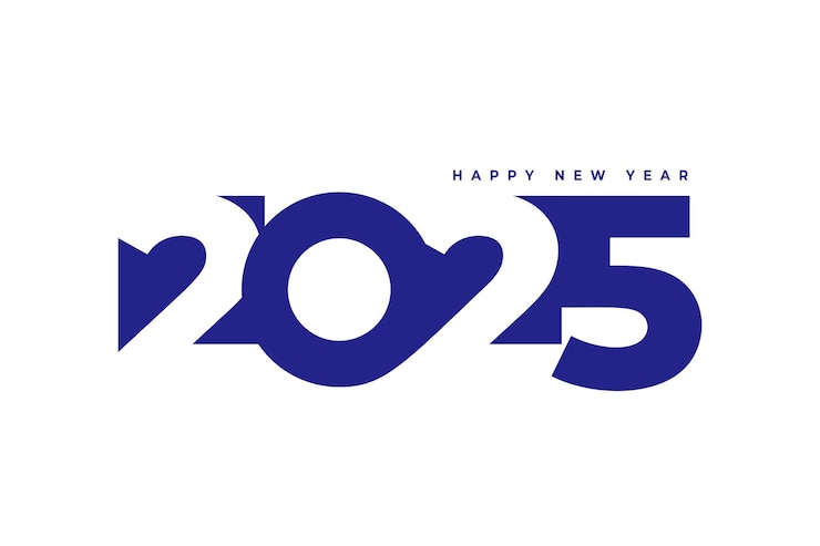 Vector Gratis modern 2025 new year celebration background