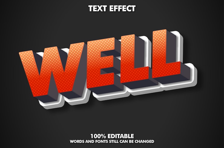 Vector Gratis modern 3d text effecf