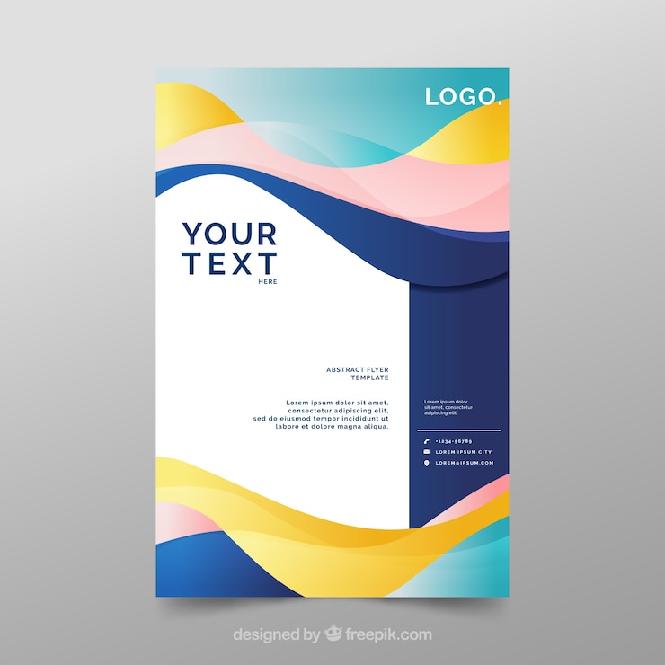 Vector Gratis modern abstract flyer template