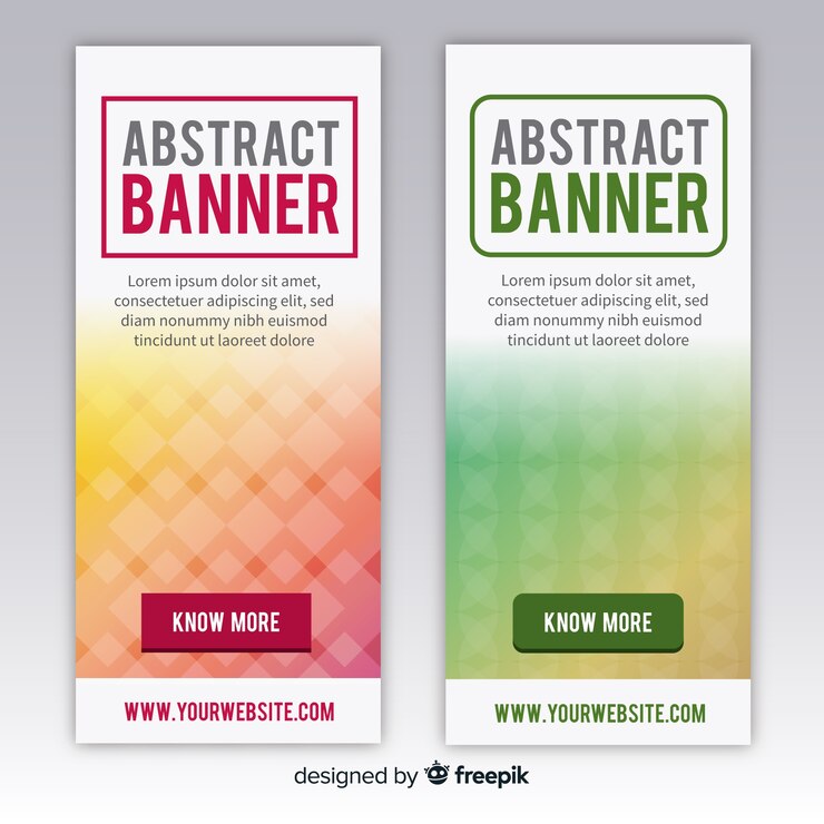 Vector Gratis modern banners with abstract design
