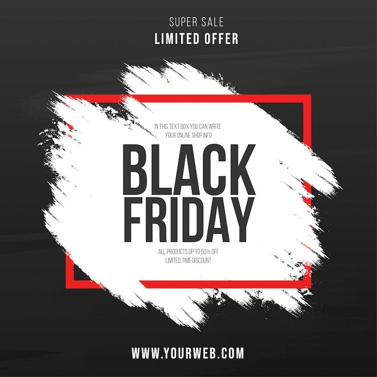 Vector Gratis modern black friday brush stroke background