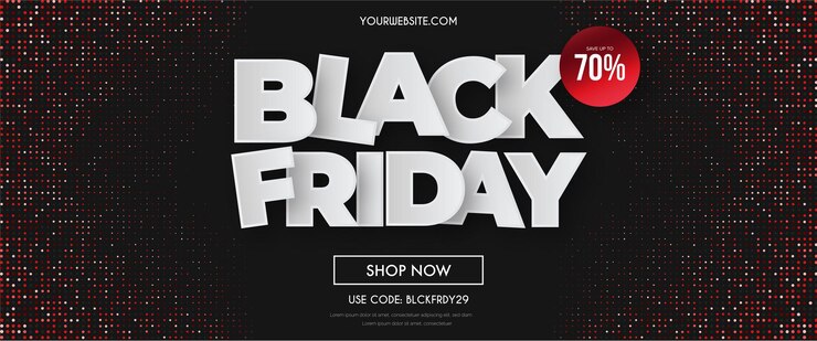 Vector Gratis modern black friday sale background with abstract red dots