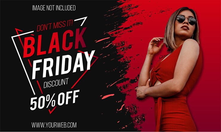 Vector Gratis modern black friday super sale with red splash banner design