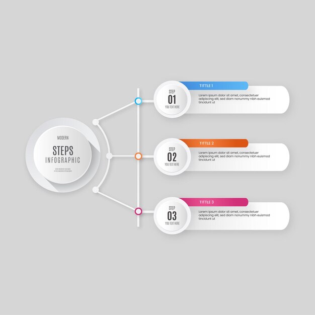 Modern Business Infographic Steps with Professional Colorful Design
