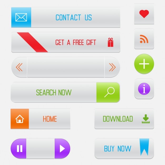 Vector Gratis modern buttons with gradient