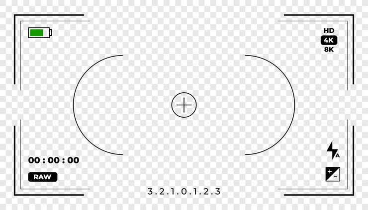 Vector Gratis modern camera view finder display frame