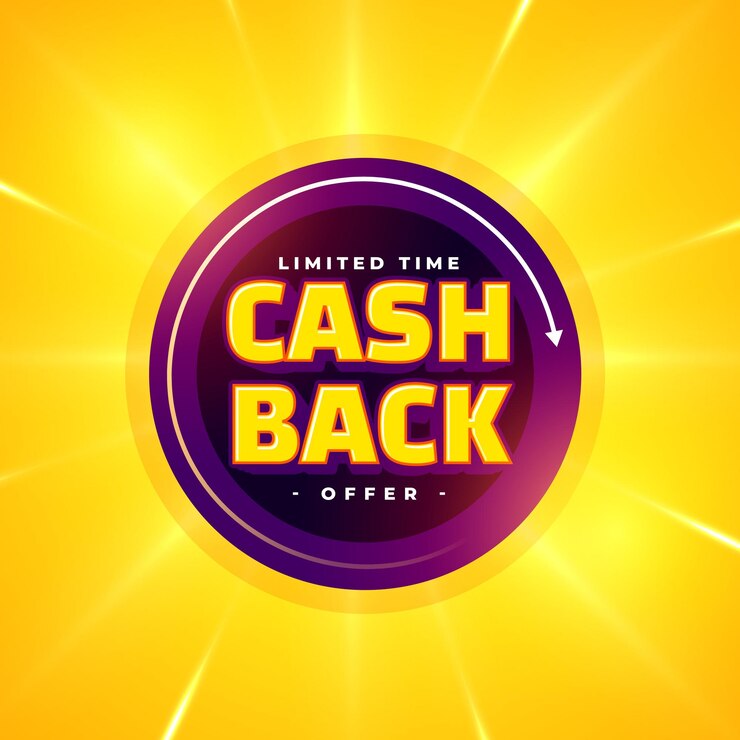 Vector Gratis modern cashback promo offer background with shiny effect