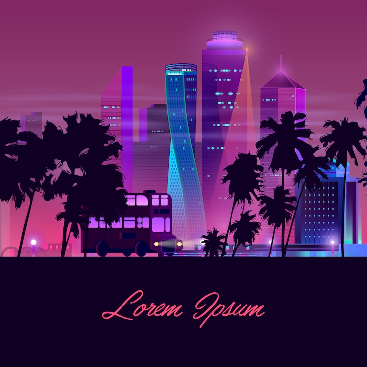 Vector Gratis modern city futuristic architecture vector banner