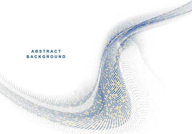 Vector Gratis modern colorful flowing dotted technology wave background