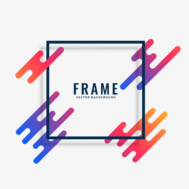 Vector Gratis modern colorful frame design with text space