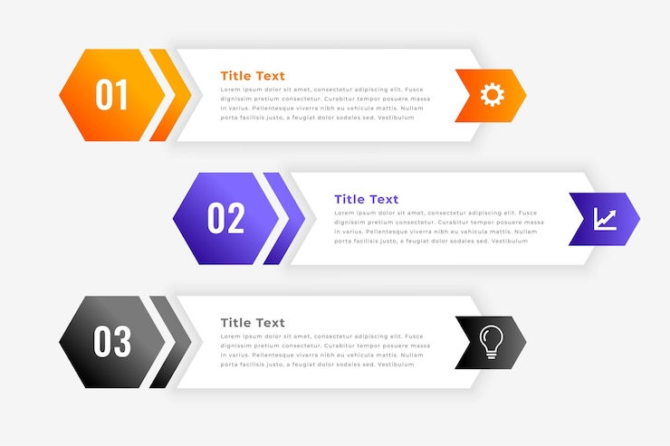 Vector Gratis modern corporate infographic timeline chart template with 3 step element vector