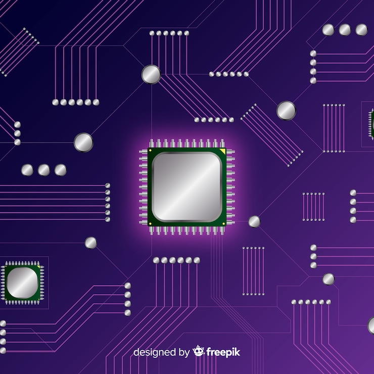 Vector Gratis modern cpu background with gradient style