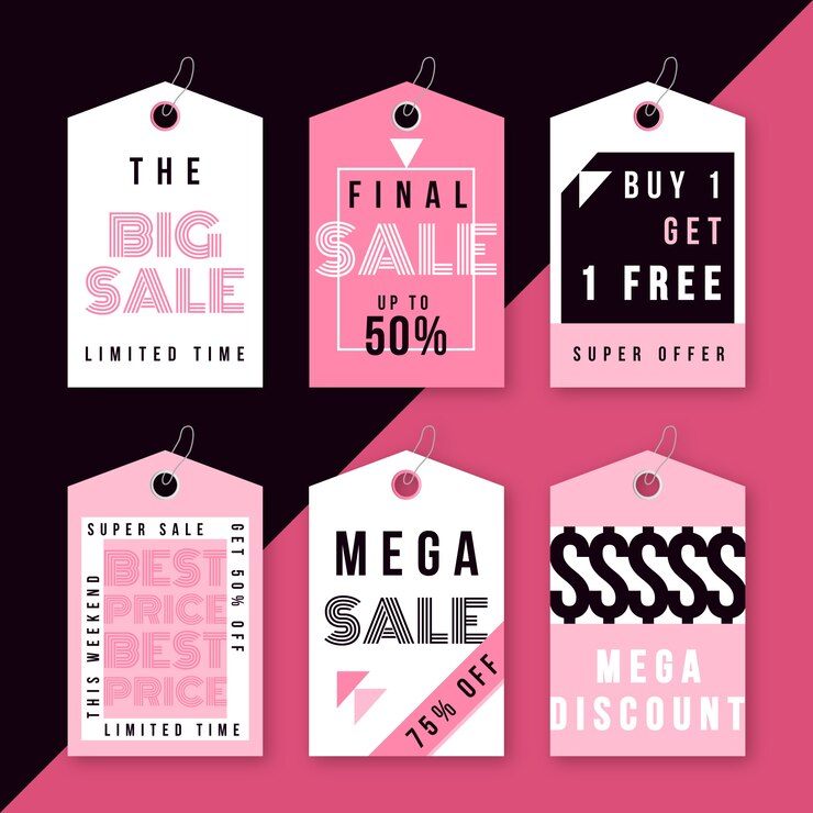 Modern design sale labels templates