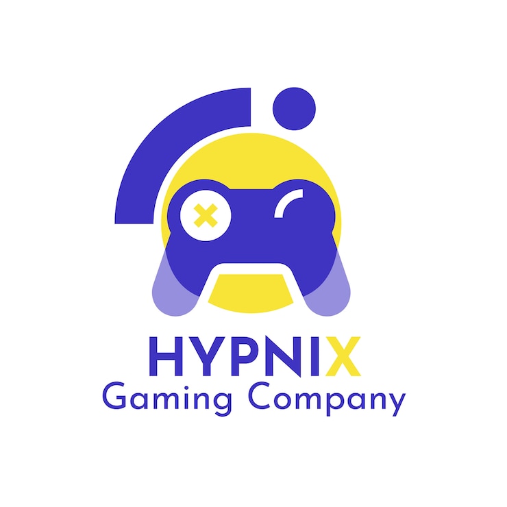 Vector Gratis modern duotone hypnix gaming logo