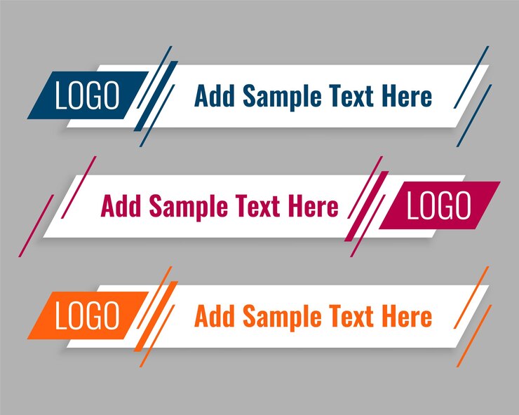 Vector Gratis modern flat web lower third template design