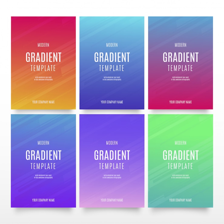 Vector Gratis modern gradient template collection