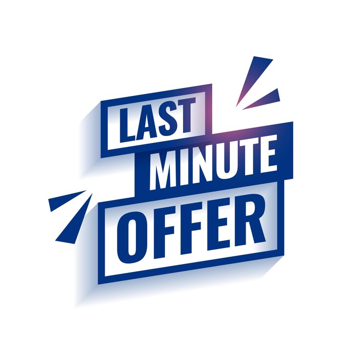 Vector Gratis modern last minute offer background for retail advertisement