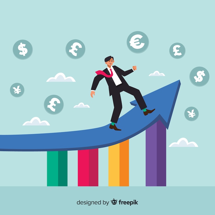 Vector Gratis modern leadership composition with flat design