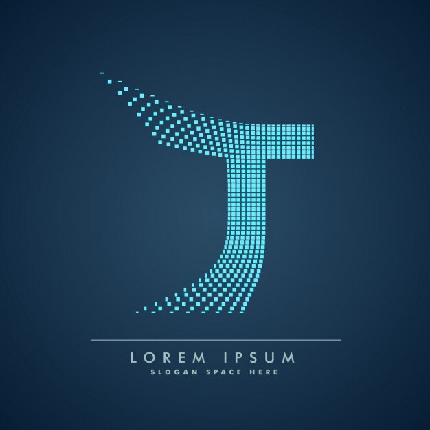 Vector Gratis modern letter t background